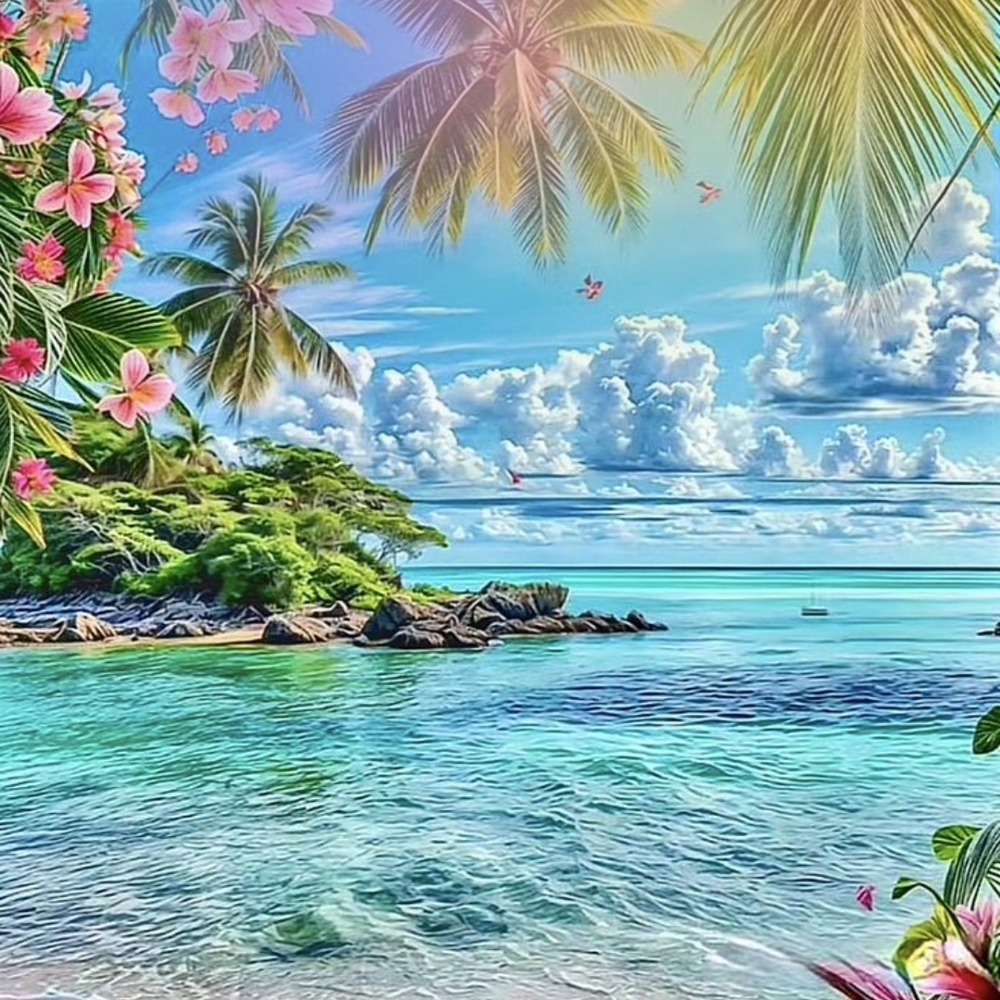 Tropical Beach Art Print